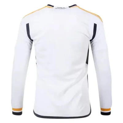 La Liga Men's Replica Real Madrid Long Sleeve Home Jersey 23/24 02