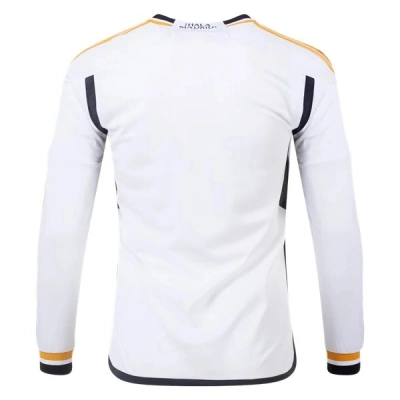La Liga Men's Replica Real Madrid Long Sleeve Home Jersey 23/24 02