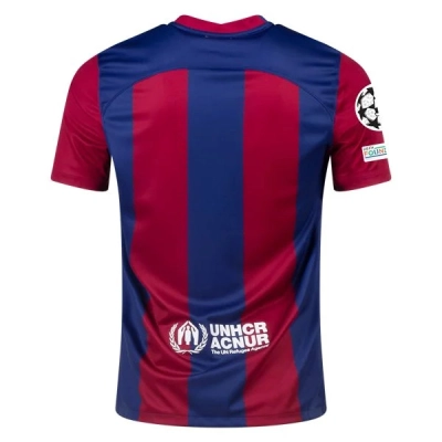 La Liga Men's Replica Barcelona Home Jersey 23/24 - UCL 02