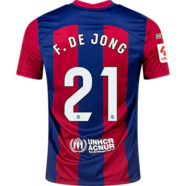 La Liga Men's Replica F. De Jong Barcelona Home Jersey 23/24