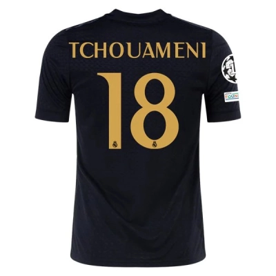 La Liga Men's Replica Tchouameni Real Madrid Lifestyler Third Jersey 23/24 - UCL 01