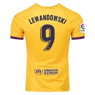 La Liga Men's Replica Lewandowski Barcelona Fourth Jersey 22/23 01
