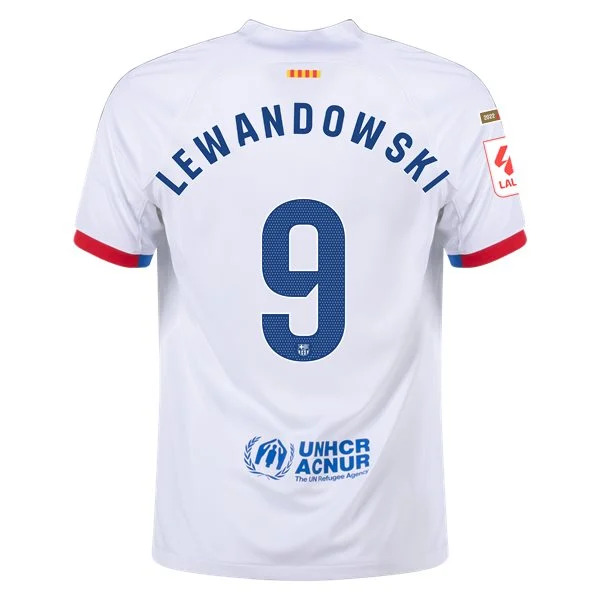 La Liga Men's Replica Lewandowski Barcelona Away Jersey 23/24