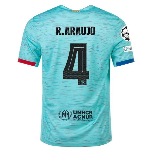 La Liga Men's Replica R. Araujo Barcelona Third Jersey 23/24