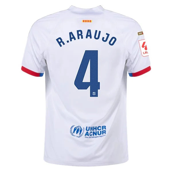 La Liga Men's Replica R. Araujo Barcelona Away Jersey 23/24