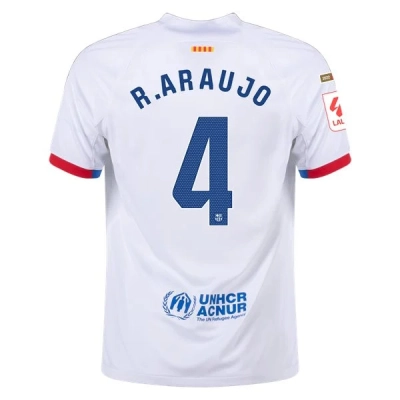 La Liga Men's Replica R. Araujo Barcelona Away Jersey 23/24 01