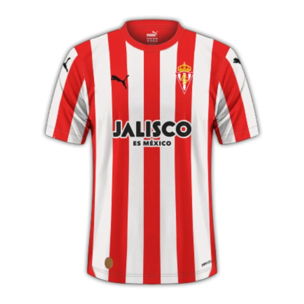 La Liga 23/24 Real Sporting de Gijón Home Soccer Jersey