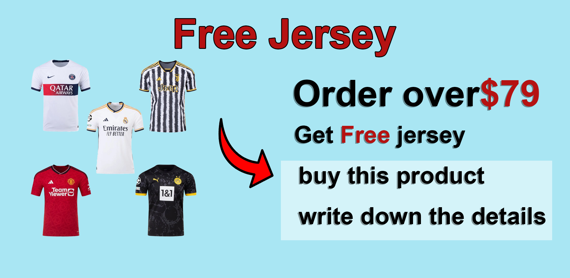 Free Jersey { Order >79$ }