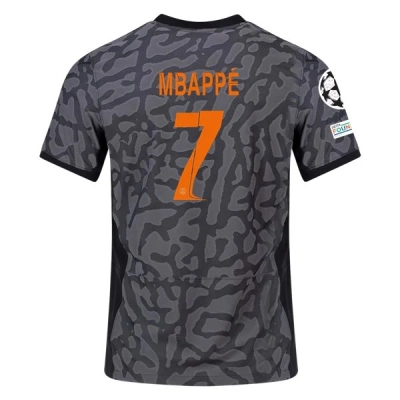 Ligue 1 Men's Mbappe Paris Saint-Germain Third Jersey 23/24 - UCL 01