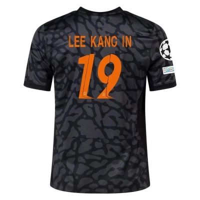 Ligue 1 Men's Replica Lee Kang-In Paris Saint-Germain Third Jersey 23/24 - UCL 01