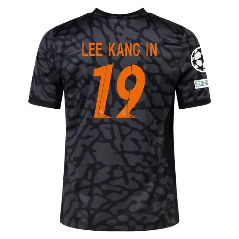 Ligue 1 Men's Replica Lee Kang-In Paris Saint-Germain Third Jersey 23/24 - UCL