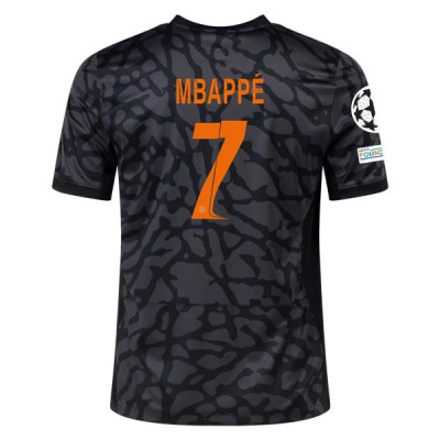 Ligue 1 Men's Replica Mbappe Paris Saint-Germain Third Jersey 23/24 - UCL 01