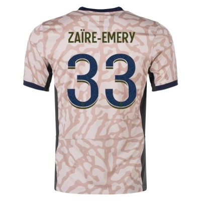Ligue 1 Men's Replica Zaire-Emery Paris Saint-Germain Fourth Jersey 23/24 01