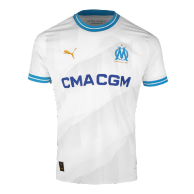 Ligue 1 23/24 Olympique de Marseille Home Soccer Jersey 01