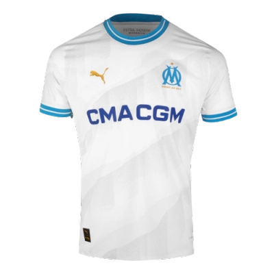 Ligue 1 23/24 Olympique de Marseille Home Soccer Jersey 01