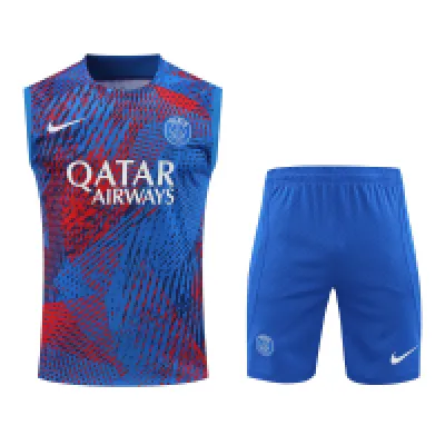 Ligue 1 23/24 Paris FC Soccer Vest Training Suit Blue 01