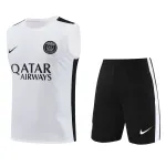 Ligue 1 23/24 Paris FC Soccer Vest Training Suit White and Black
