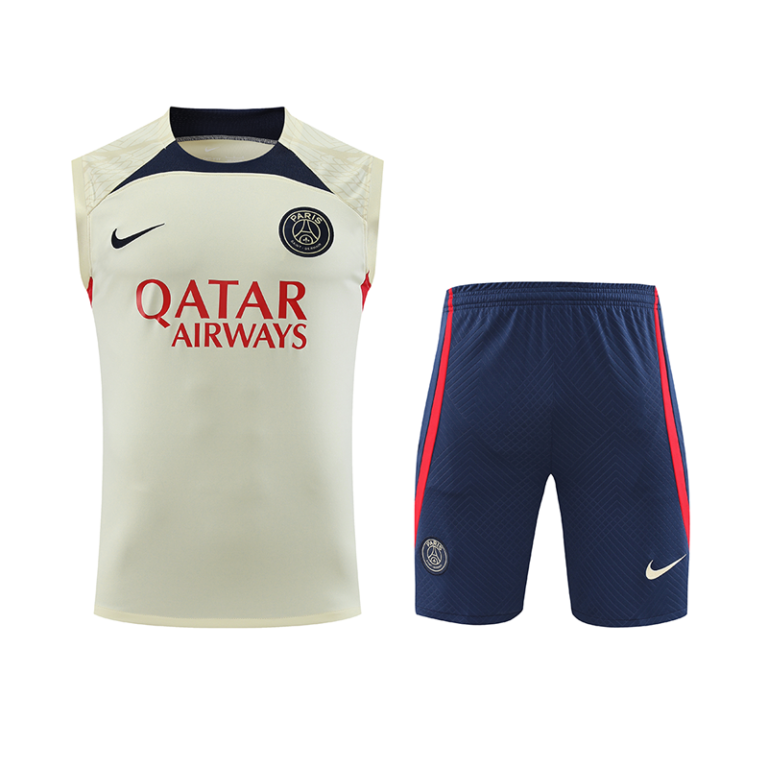 Ligue 1 23/24 Paris FC Soccer Vest Training Suit Yellow and Blue