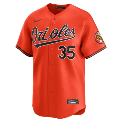 Men's Baltimore Orioles Adley Rutschman Orange Alternate Elite Jersey 02
