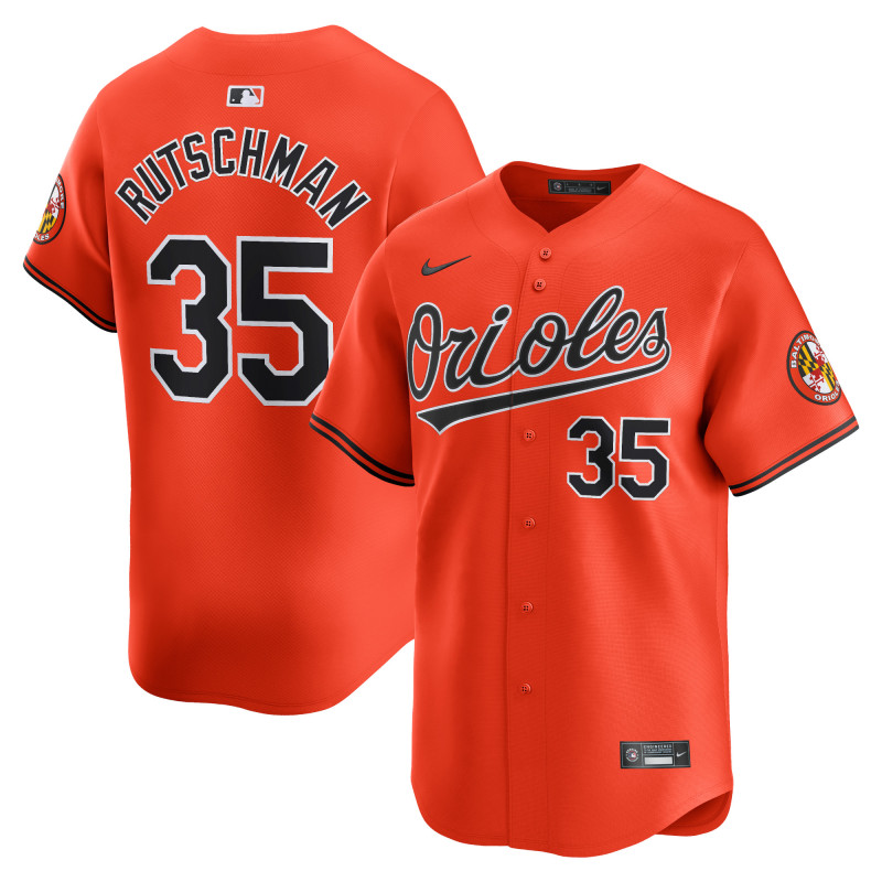 Men's Baltimore Orioles Adley Rutschman Orange Alternate Elite Jersey
