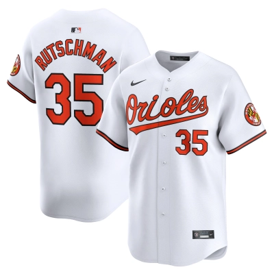 Men's Baltimore Orioles Adley Rutschman White Home Elite Jersey 01