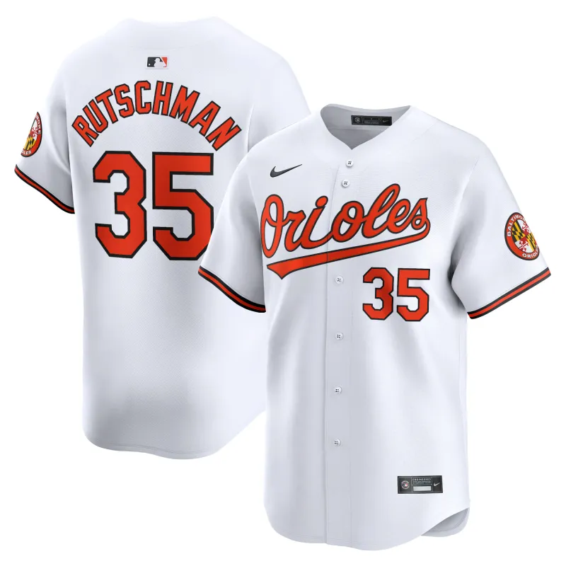 Men's Baltimore Orioles Adley Rutschman White Home Elite Jersey