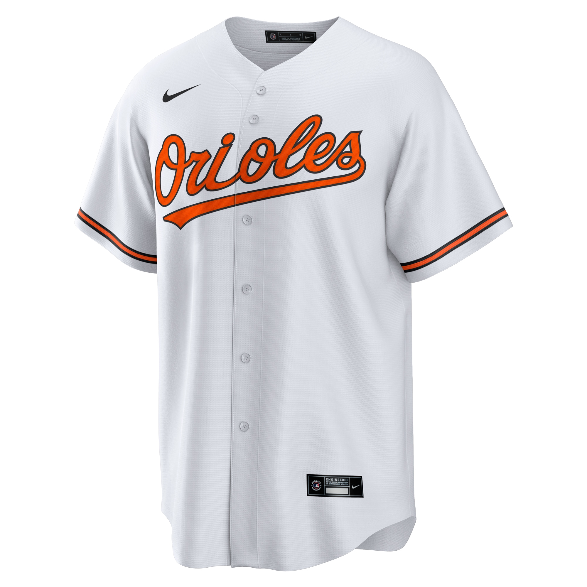 Men's Baltimore Orioles Adley Rutschman White Home Replica Player Name Jersey