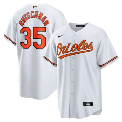 Men's Baltimore Orioles Adley Rutschman White Home Replica Player Name Jersey 01