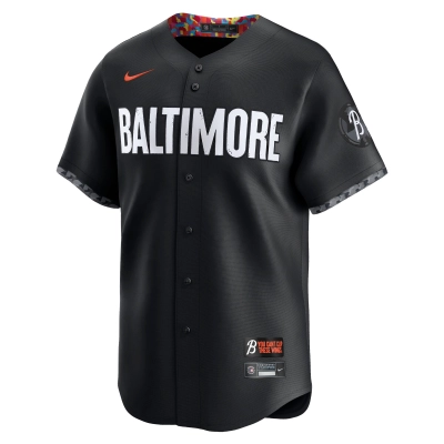 Men's Baltimore Orioles Black City Connect Replica Team Jersey 02