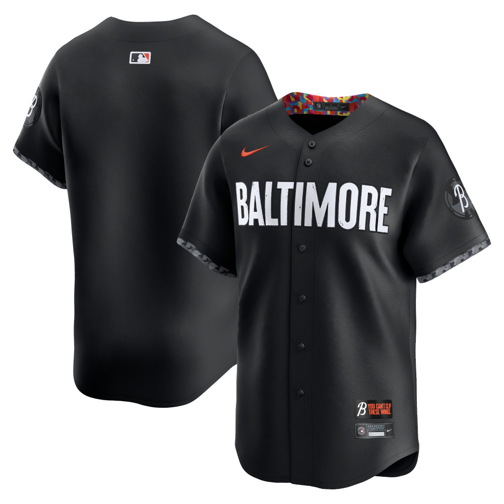 Men's Baltimore Orioles Black City Connect Replica Team Jersey