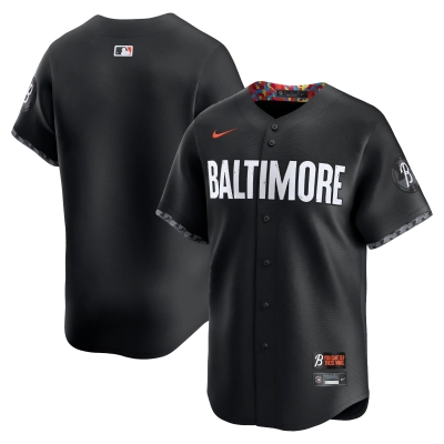 Men's Baltimore Orioles Black City Connect Replica Team Jersey 01