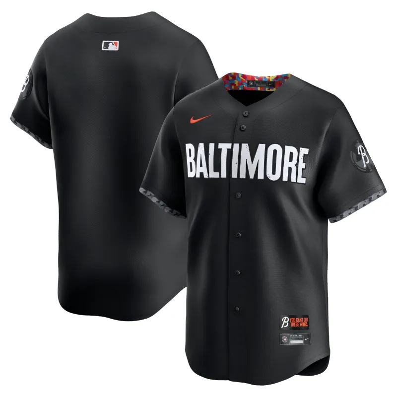 Men's Baltimore Orioles Black City Connect Replica Team Jersey