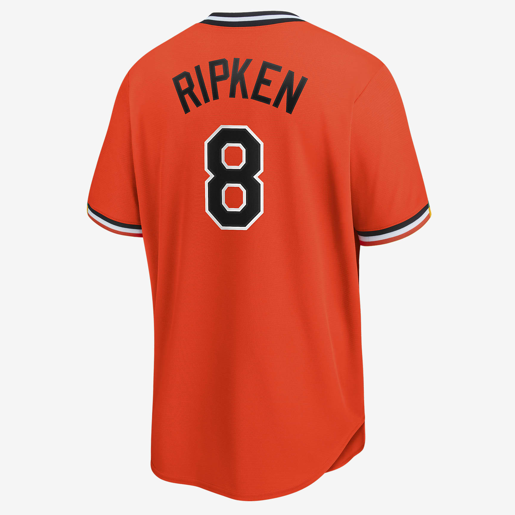 Men's Baltimore Orioles Cal Ripken Jr Orange Retro Alternate Replica Player Name Jersey