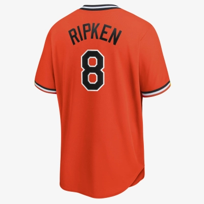 Men's Baltimore Orioles Cal Ripken Jr Orange Retro Alternate Replica Player Name Jersey 02