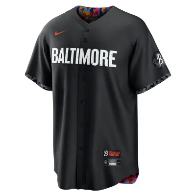 Men's Baltimore Orioles Ryan Mountcastle Black City Connect Replica Player Name Jersey 02