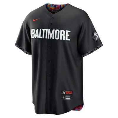 Men's Baltimore Orioles Ryan Mountcastle Black City Connect Replica Player Name Jersey 02