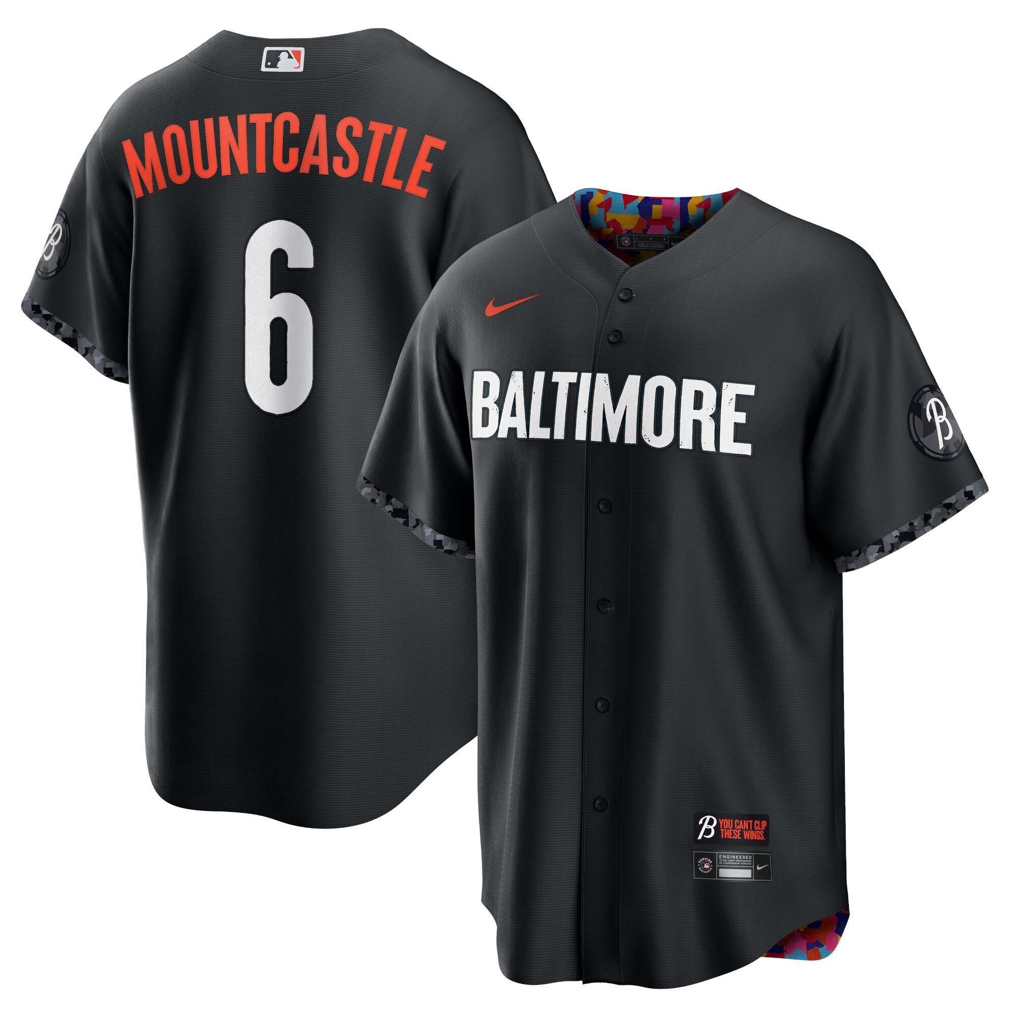 Men's Baltimore Orioles Ryan Mountcastle Black City Connect Replica Player Name Jersey