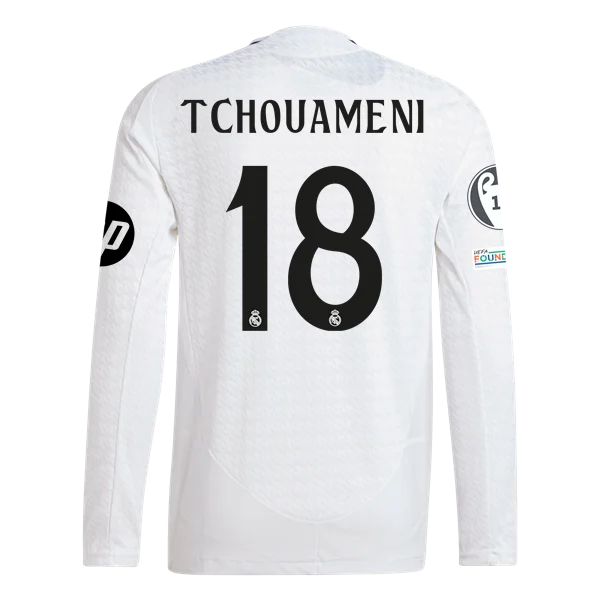 Aurélien Tchouaméni Real Madrid 24/25 Player Long Sleeve Home Jersey