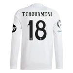 Aurélien Tchouaméni Real Madrid 24/25 Player Long Sleeve Home Jersey
