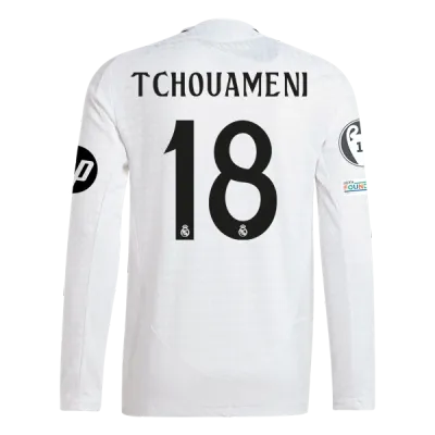 Aurélien Tchouaméni Real Madrid 24/25 Player Long Sleeve Home Jersey 01