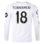 Aurélien Tchouaméni Real Madrid 24/25 Long Sleeve Home Jersey