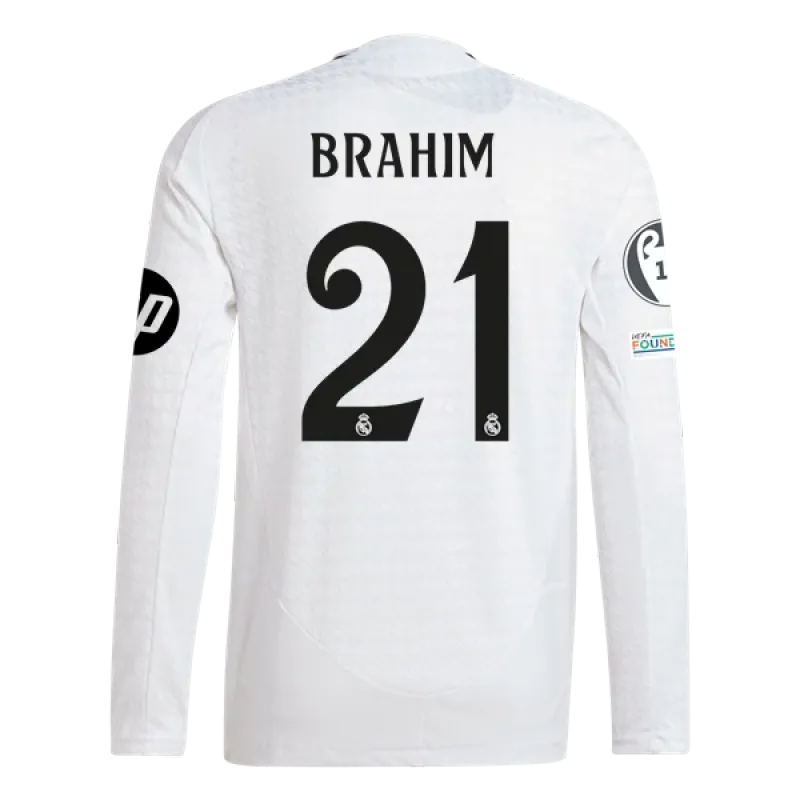 Brahim Díaz Real Madrid 24/25 Player Long Sleeve Home Jersey