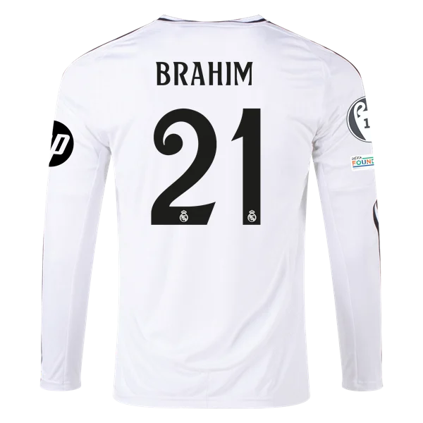 Brahim Díaz Real Madrid 24/25 Long Sleeve Home Jersey