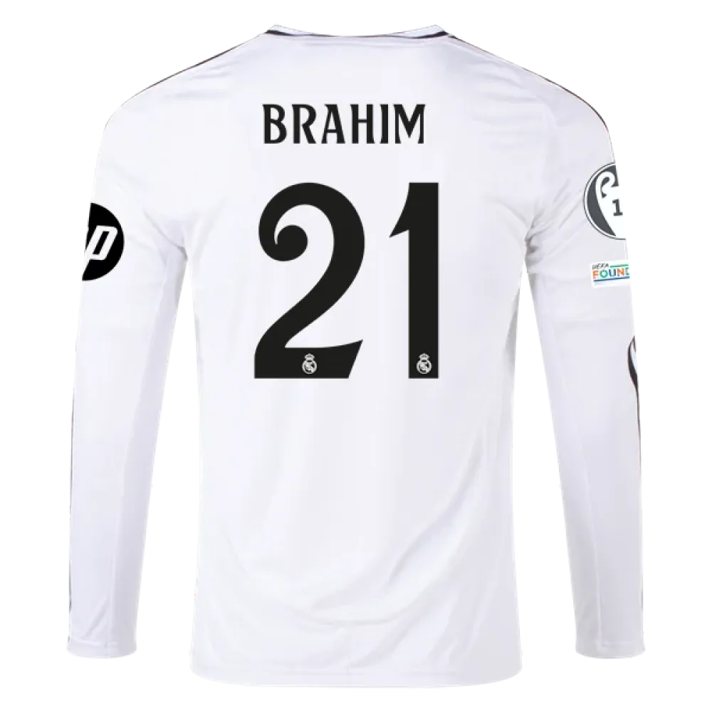 Brahim Díaz Real Madrid 24/25 Long Sleeve Home Jersey