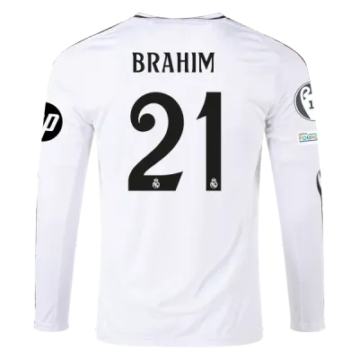 Brahim Díaz Real Madrid 24/25 Long Sleeve Home Jersey 01