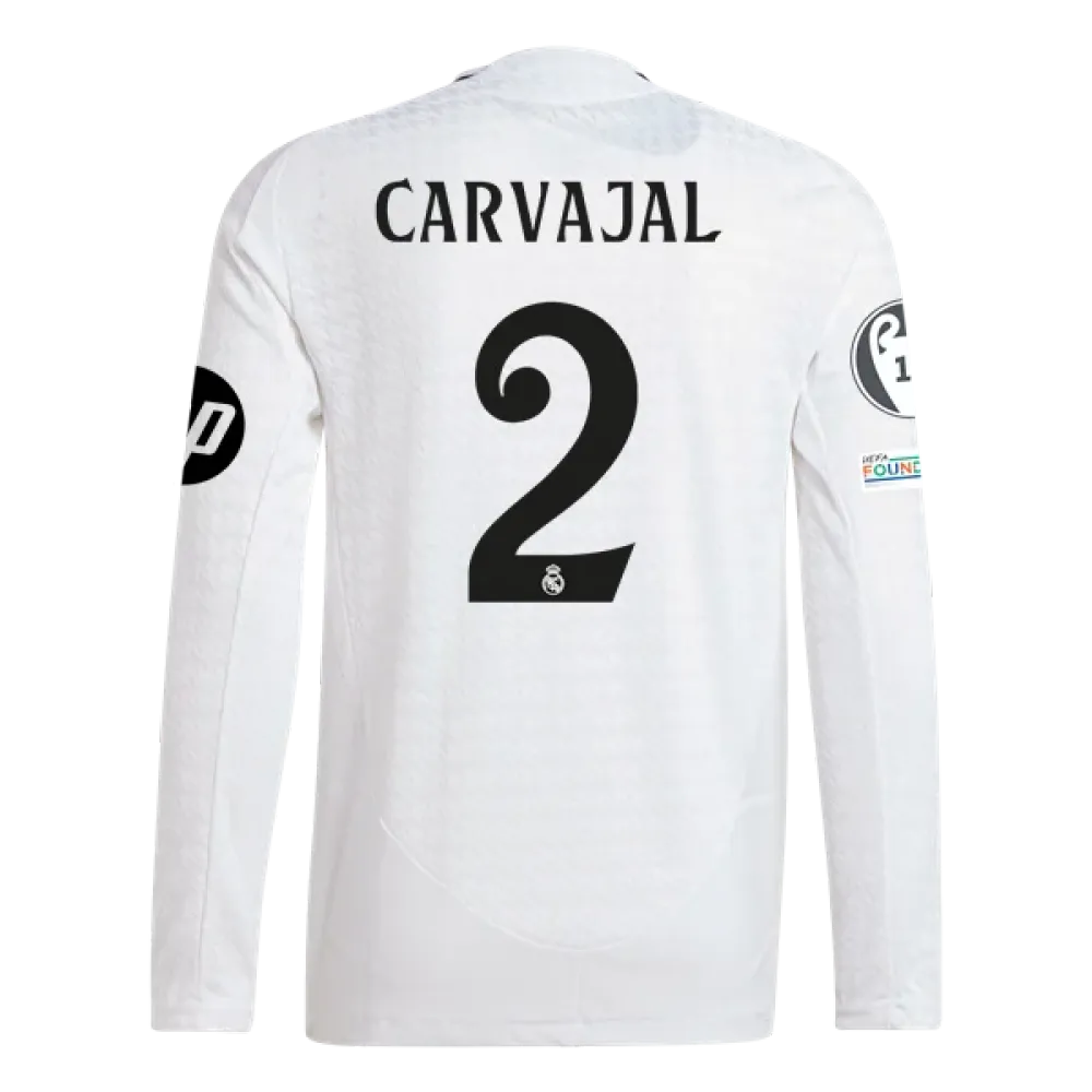 Dani Carvajal Real Madrid 24/25 Player Long Sleeve Home Jersey