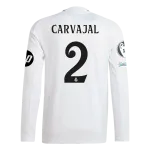 Dani Carvajal Real Madrid 24/25 Player Long Sleeve Home Jersey