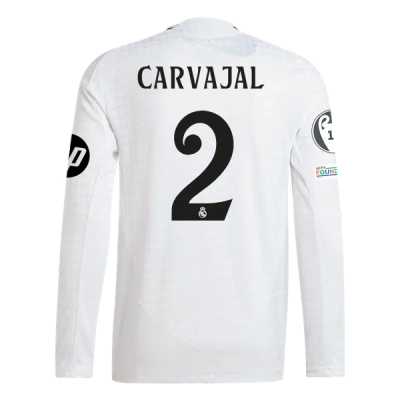 Dani Carvajal Real Madrid 24/25 Player Long Sleeve Home Jersey