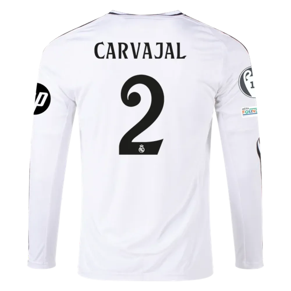 Dani Carvajal Real Madrid 24/25 Long Sleeve Home Jersey