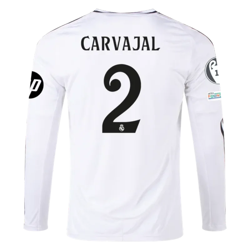 Dani Carvajal Real Madrid 24/25 Long Sleeve Home Jersey